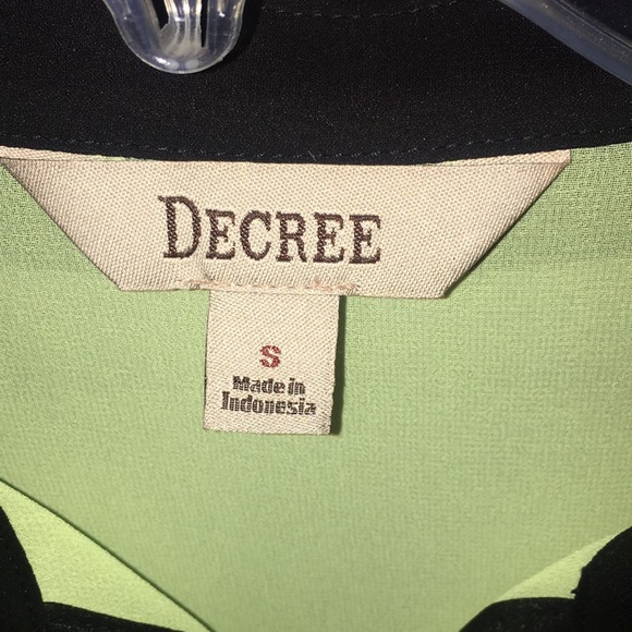 Decree sleeveless Black/Yellow button down - Picture 3 of 3